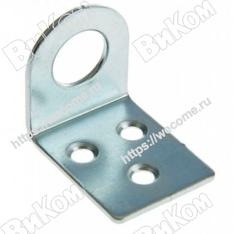 Оптом купить Проушина 40х90 гнутая цинк (100*) в мебельная фурнитура оптом и в розницу ВиКом.