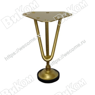 Оптом купить Опора лофт H-100, золото в мебельная фурнитура оптом и в розницу ВиКом.