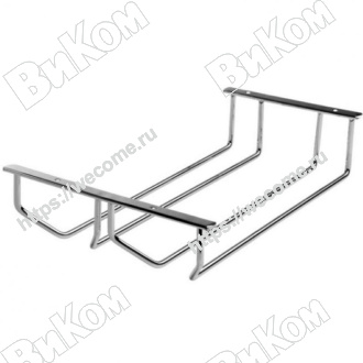 Оптом купить Держатель для фужеров двухрядный хром 13E013 (8*) в мебельная фурнитура оптом и в розницу ВиКом.