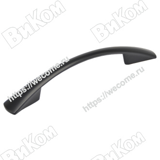 Оптом купить Ручка скоба 2133-96 (1052) бабочка  матовый черный алюминий (100,1000*) 11 гр, М4*22 в мебельная фурнитура оптом и в розницу ВиКом.