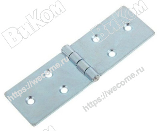 Оптом купить Петля карточная 128х40х2, цинк (100*) в мебельная фурнитура оптом и в розницу ВиКом.