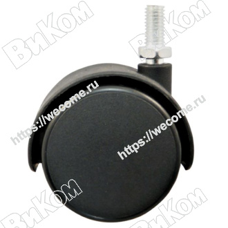 Оптом купить Опора колесная (мебельное колесо) 50 мм с резьбовым Штырем М8  (4, 200*) в мебельная фурнитура оптом и в розницу ВиКом.