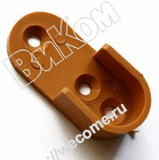 Оптом купить Штангодержатель для овальной трубы 15х30, пластик бук (50,300*) в мебельная фурнитура оптом и в розницу ВиКом.