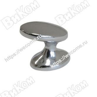 Оптом купить Ручка кнопка 963, хром в мебельная фурнитура оптом и в розницу ВиКом.