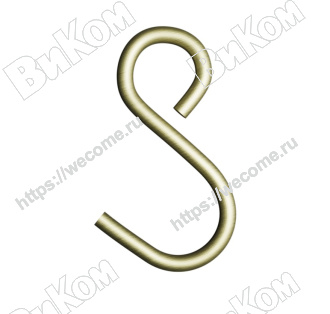 Оптом купить Крючок для рейлинга замкнутый S-обр., античная бронза R-KR 311D АВ (50*) в мебельная фурнитура оптом и в розницу ВиКом.