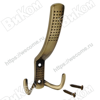 Оптом купить Крючок 212 А, бронза (26*) Соллер в мебельная фурнитура оптом и в розницу ВиКом.