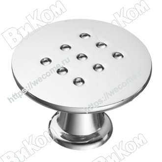 Оптом купить Ручка кнопка К-1060 хром (100, 1000*) 22 гр. в мебельная фурнитура оптом и в розницу ВиКом.