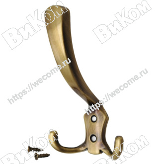 Оптом купить Крючок 827 А, бронза (22*) Соллер в мебельная фурнитура оптом и в розницу ВиКом.