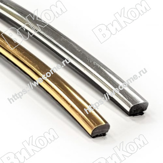 Оптом купить Профиль декор SAL/М02 (6,0*4,0) гибкий, хром (200*) в мебельная фурнитура оптом и в розницу ВиКом.