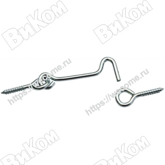 Оптом купить Крючок ветровой КР-75/1, цинк (200*) в мебельная фурнитура оптом и в розницу ВиКом.