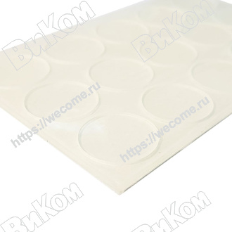 Оптом купить Подпятник силиконовый 22х2,0 мм PC 2862 (лист 15 шт.) (25*) в мебельная фурнитура оптом и в розницу ВиКом.