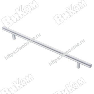 Оптом купить Ручка релинг 256 мм хром матовый (20*) D 12 в мебельная фурнитура оптом и в розницу ВиКом.