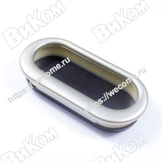 Оптом купить Ручка врезная овал Оскар 5144/02, матовый никель (20*) в мебельная фурнитура оптом и в розницу ВиКом.