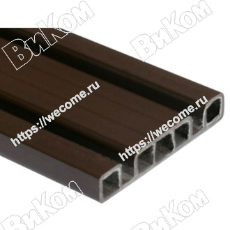 Оптом купить Направляющая сдвоенная коричневая 2м																
Направляющая сдвоенная корич в мебельная фурнитура оптом и в розницу ВиКом.