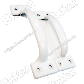 Оптом купить Ручка-скоба  РС-70 цельнотянутая, полимер белый (120*) в мебельная фурнитура оптом и в розницу ВиКом.