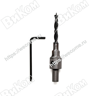 Оптом купить Сверло 5 мм для конфирмата (для конф 7мм) (На подвесе) в мебельная фурнитура оптом и в розницу ВиКом.