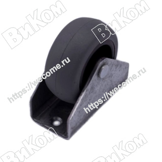 Оптом купить Ролик выкатной большой H=51,5  D=45мм обрезиненный (125*) Иж в мебельная фурнитура оптом и в розницу ВиКом.