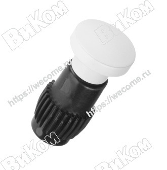 Оптом купить Заглушка для рейлинга 16 мм (плоская, модерн), белый матовый (80*) (Под заказ) в мебельная фурнитура оптом и в розницу ВиКом.