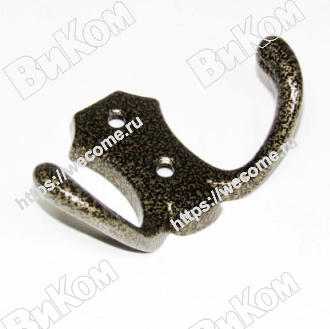 Оптом купить Крючок вешалка №16 АБ (50*) в мебельная фурнитура оптом и в розницу ВиКом.