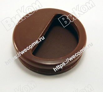 Оптом купить Ручка врезная круглая, 50 мм коричневая в мебельная фурнитура оптом и в розницу ВиКом.