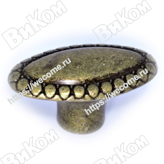 Оптом купить Ручка кнопка К5343 (1148), бронза (100*) в мебельная фурнитура оптом и в розницу ВиКом.