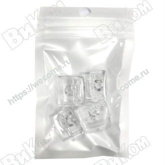 Оптом купить Кляймер №2 Квадратный прозрачный (4 шт) в мебельная фурнитура оптом и в розницу ВиКом.