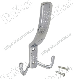 Оптом купить Крючок 212 А, хром (26*) Соллер в мебельная фурнитура оптом и в розницу ВиКом.