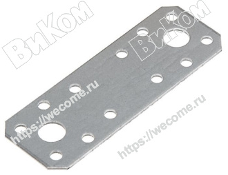 Оптом купить Пластина крепежная 100*35*2,0, цинк (150*) в мебельная фурнитура оптом и в розницу ВиКом.