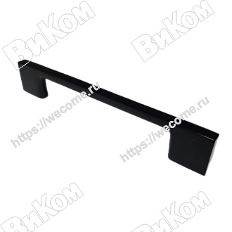 Оптом купить Ручка скоба R6629, 128 мм черный (50, 500*) в мебельная фурнитура оптом и в розницу ВиКом.