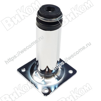 Оптом купить Ножка мебельная регулируемая 30х100-120 хром (100*) в мебельная фурнитура оптом и в розницу ВиКом.