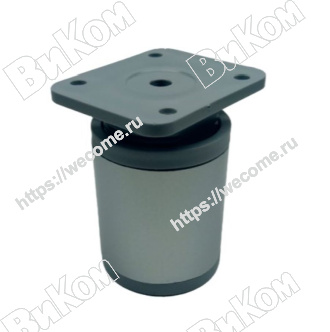 Оптом купить Опора регулируемая ОРК/2-60 К, хром матовый, d-40мм, h-60мм (120*) в мебельная фурнитура оптом и в розницу ВиКом.