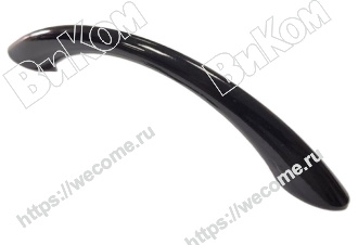 Оптом купить Ручка скоба к.2104-08-96 пластик черный (100*) (Под заказ) в мебельная фурнитура оптом и в розницу ВиКом.