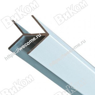 Оптом купить Планка угловая универсальная алюминий для стеновых панелей 6мм 1080 L=600мм. елочка в мебельная фурнитура оптом и в розницу ВиКом.