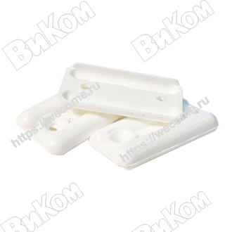 Оптом купить Подпятник  пластик белый (№23) (1000*) в мебельная фурнитура оптом и в розницу ВиКом.