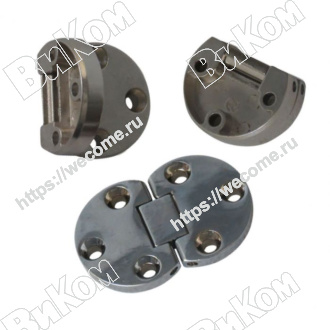 Оптом купить Петля секретерная D=35, L=54, 180гр, никель (400*) в мебельная фурнитура оптом и в розницу ВиКом.