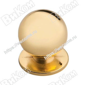 Оптом купить Ручка кнопка К-1120 ОТ, золото, KERRON (100*) в мебельная фурнитура оптом и в розницу ВиКом.