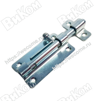 Оптом купить Задвижка накладная ЗТ-6, цинк (100*) в мебельная фурнитура оптом и в розницу ВиКом.