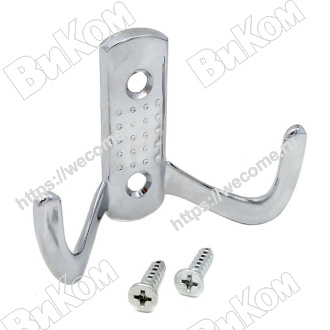 Оптом купить Крючок 212 В, хром (60*) Соллер в мебельная фурнитура оптом и в розницу ВиКом.