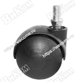 Оптом купить Опора колесная (мебельное колесо) 50 мм с резьбовым Штырем М10  (200*)  В1 в мебельная фурнитура оптом и в розницу ВиКом.
