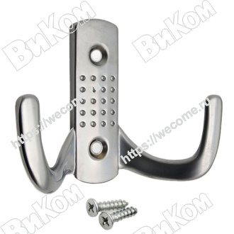 Оптом купить Крючок 212 В, матовый хром (60*) Соллер в мебельная фурнитура оптом и в розницу ВиКом.