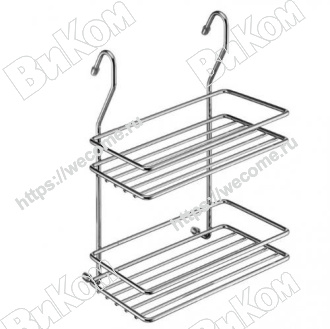 Оптом купить Полка двухъярусная mini 200*90*275 хром в мебельная фурнитура оптом и в розницу ВиКом.