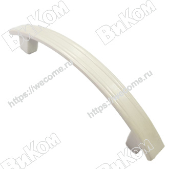 Оптом купить Ручка скоба 96 пластик, белая в мебельная фурнитура оптом и в розницу ВиКом.