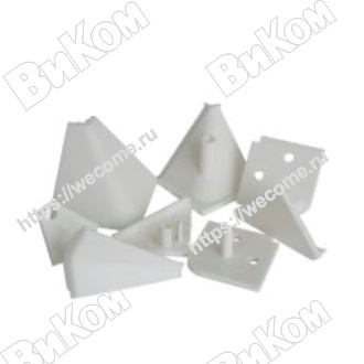 Оптом купить Комплект уголков и заглушек для плинтуса, серый в мебельная фурнитура оптом и в розницу ВиКом.