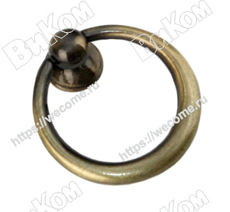 Оптом купить Ручка кнопка C3120, старинная латунь, RC031AB.3 (50*) в мебельная фурнитура оптом и в розницу ВиКом.