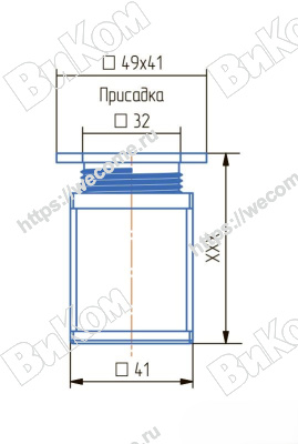 Оптом купить Опора регулируемая ОРК 150-К хром матовый (70*) в мебельная фурнитура оптом и в розницу ВиКом.