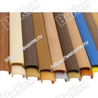 Оптом купить Пицефал С-образ. Дуб темный  L=2.8m в мебельная фурнитура оптом и в розницу ВиКом.