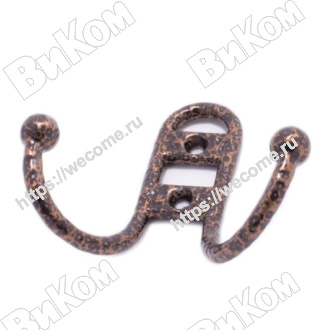 Оптом купить Крючок вешалка №13 АМ (100*) в мебельная фурнитура оптом и в розницу ВиКом.