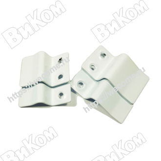 Оптом купить Крепление москитной сетки полимер белый (к-т 4шт) (50*) в мебельная фурнитура оптом и в розницу ВиКом.