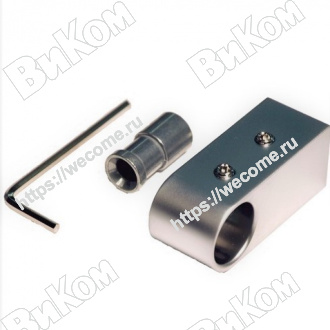 Оптом купить Держатель рейлинга 16 мм (пямой,модерн), хром R-009 (50,300*) в мебельная фурнитура оптом и в розницу ВиКом.