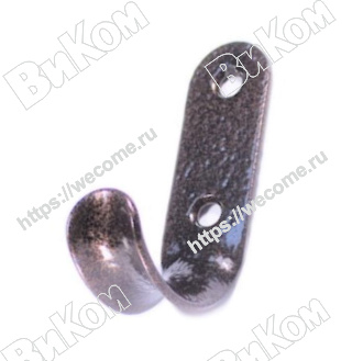 Оптом купить Крючок вешалка однорожковый №7, АМ (300*) в мебельная фурнитура оптом и в розницу ВиКом.